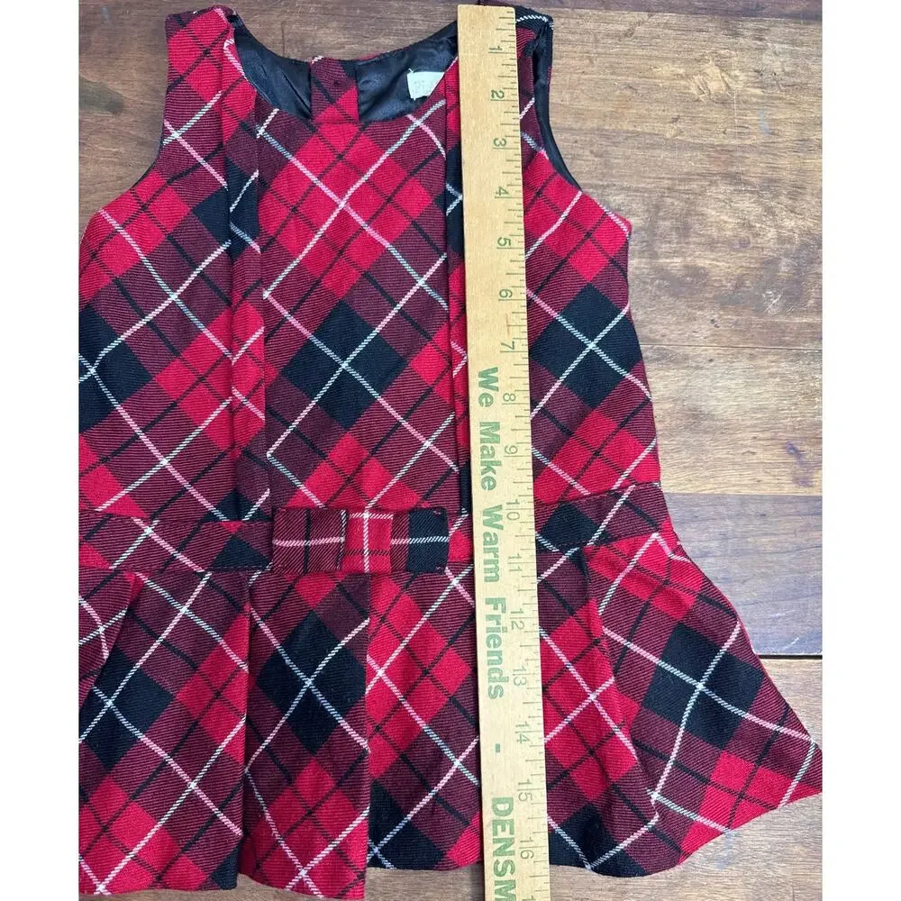 The Children's Place Holiday Plaid Christmas Party Jumper Dress Size 18-24 Month